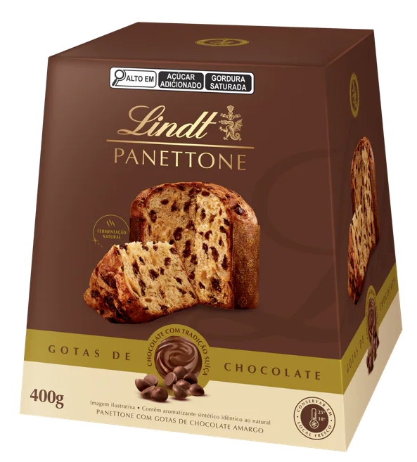 Panettone Lindt Gotas Chocolate 400g 12900092 Triunfante