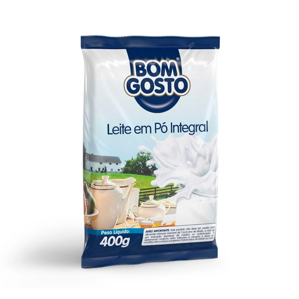 Leite Em Pó Integral Bom Gosto 400g