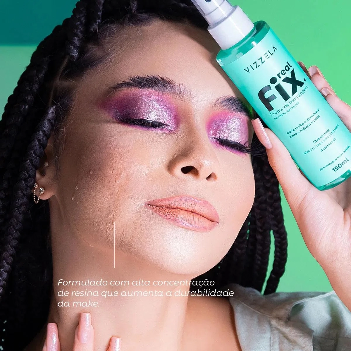 Fixador De Maquiagem Vizzela Real Fix Caixa 150ml Spray