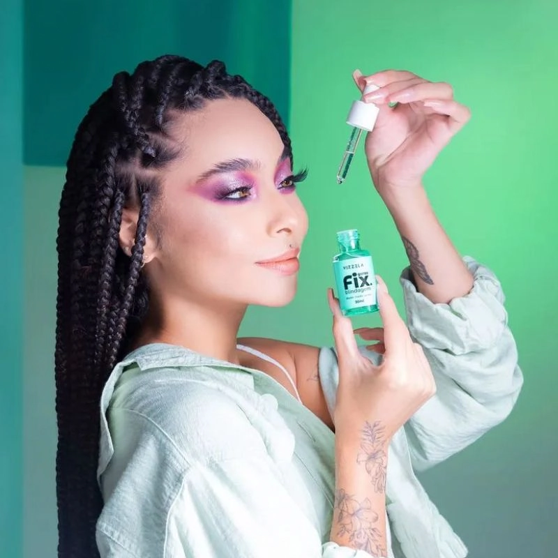 Fixador De Maquiagem Gotas Vizzela Fix Blindagem Caixa 30ml