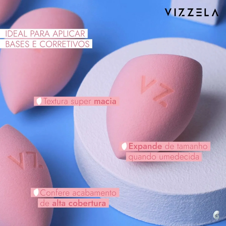 Esponja Para Maquiagem Vizzela Fluffy Blender
