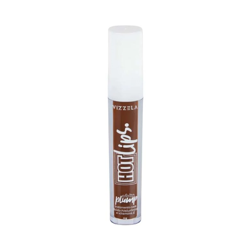 Gloss Líquido Brown Vizzela Hot Lips 4g