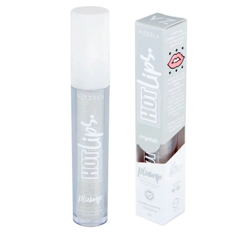 Gloss Líquido Crystal Vizzela Hot Lips 4g