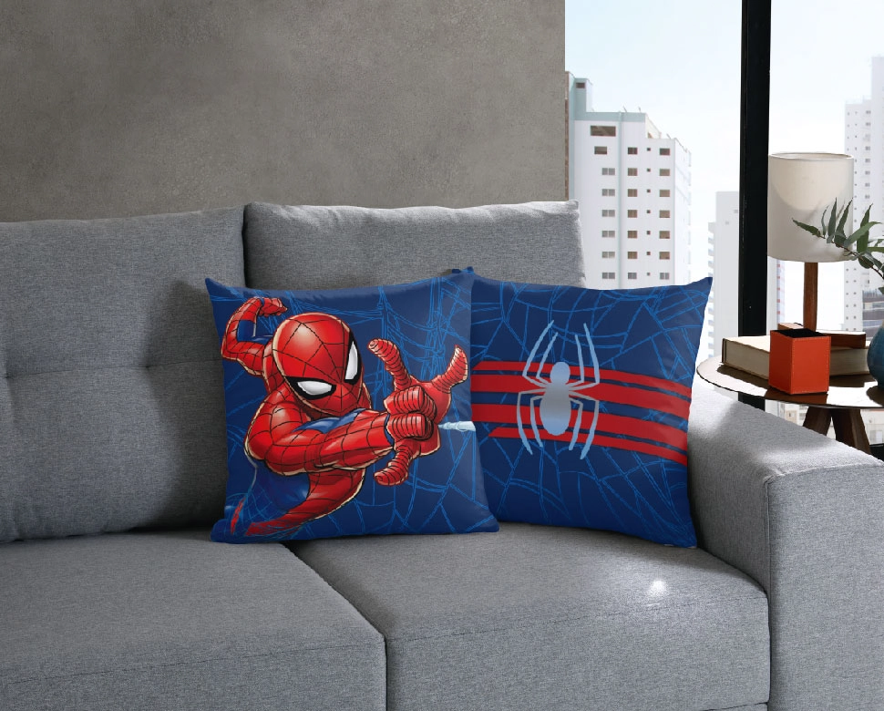 Capa Almofada Spider Man Teia 45x45cm 1011 1399 Bella