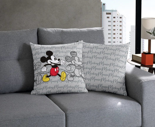 Capa Almofada Mickey Black 45x45cm 1013.1425 Bella Janela