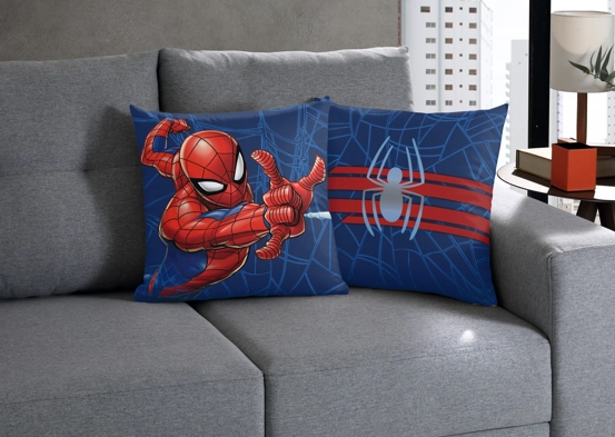Almofada Homem Aranha Spider Teia 45x45cm 701013 1399 Hedrons