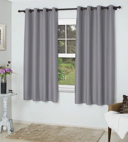 Cortina Corta Luz Uni Rubi Cinza 160x200cm 760032801401011.50 Bella Janela