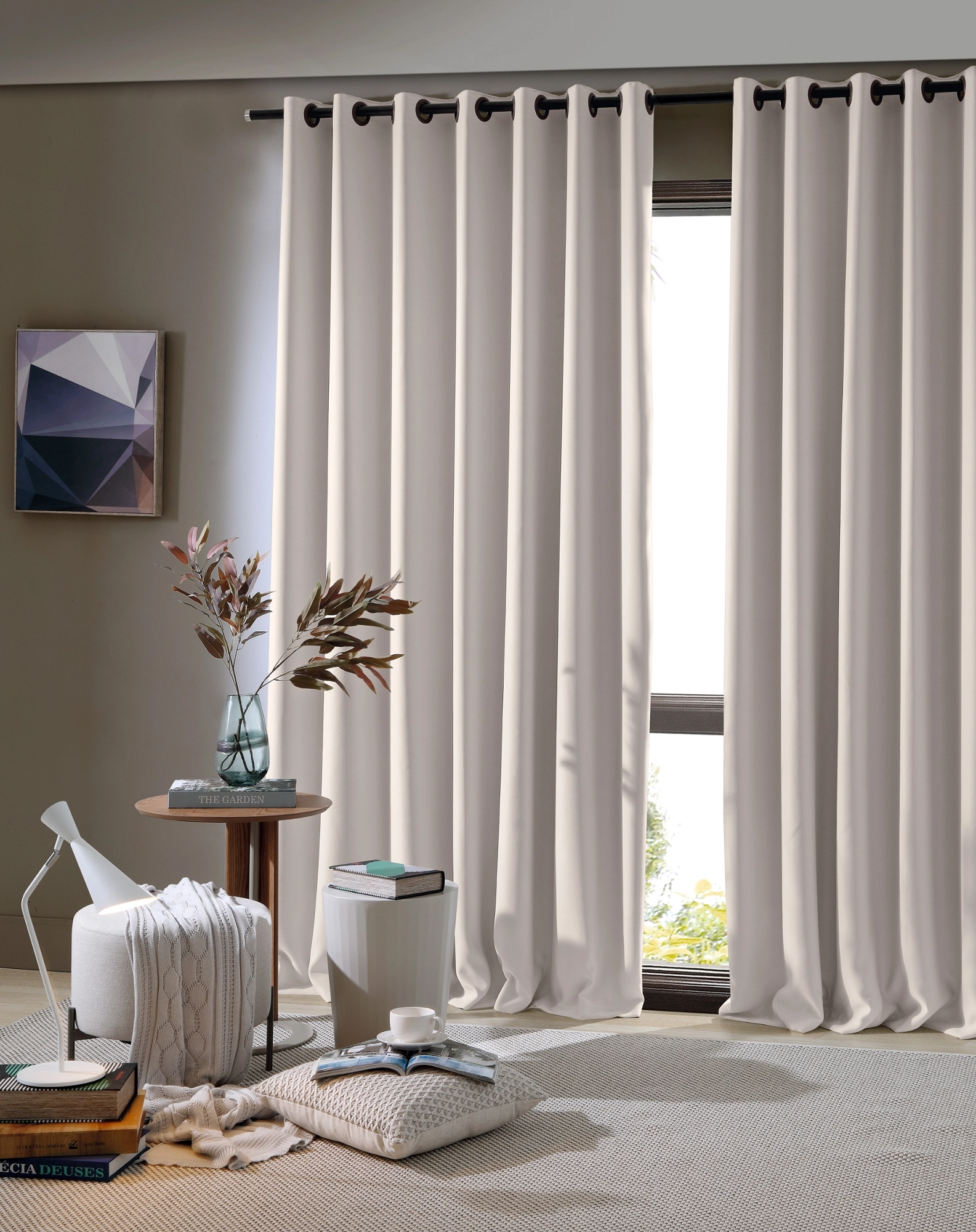 Cortina Corta Luz Tecido Liso Areia 170x260cm 645035314601011 168 Bella