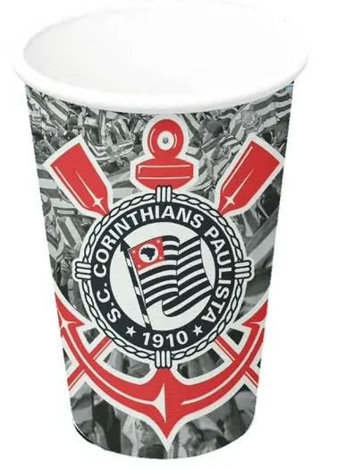 Copo Papel Corinthians 2023 8un 110842 Festcolor