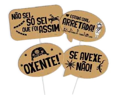 Placas Diver Junina Sertao 4un 111105 Festcolor