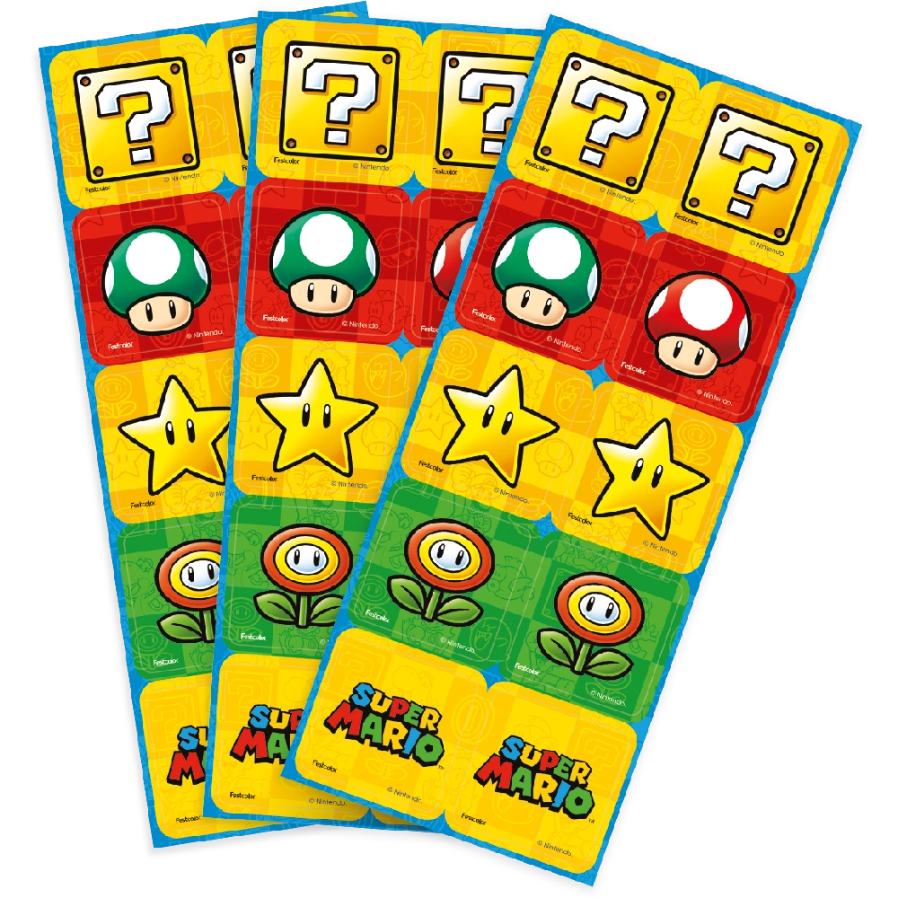 Adesivo Quadrado Super Mario 12x30 Festcolor