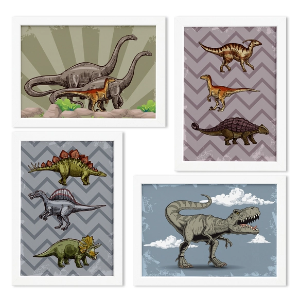 Quadros Decorativos Jurassic Play C/4un Festcolor
