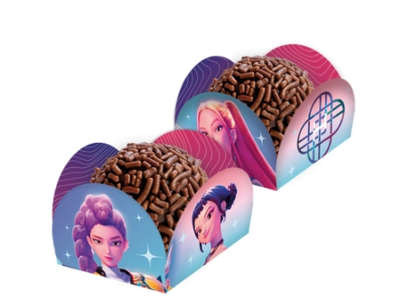 Porta Forminha Guerreiras Do Kpop Huntrix C/40 Festcolor