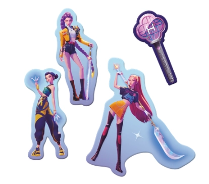 Mini Personagem Guerreiras Do Kpop Huntrix C/8un Festcolor