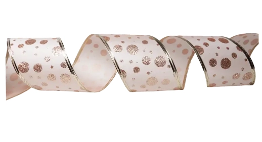 Fita Aramada Rose C/ Glitter 6,3cm X 914cm C/12 Unidades