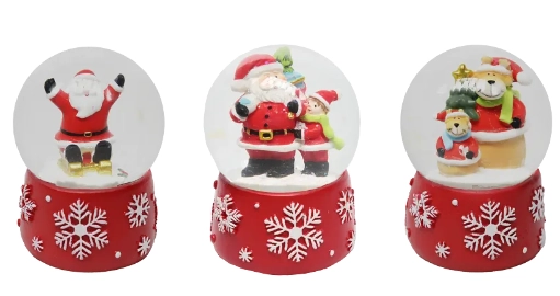 Enfeite Resina Globo Neve 6.5x6.5x8.5cm Dsx1479 Rio Master