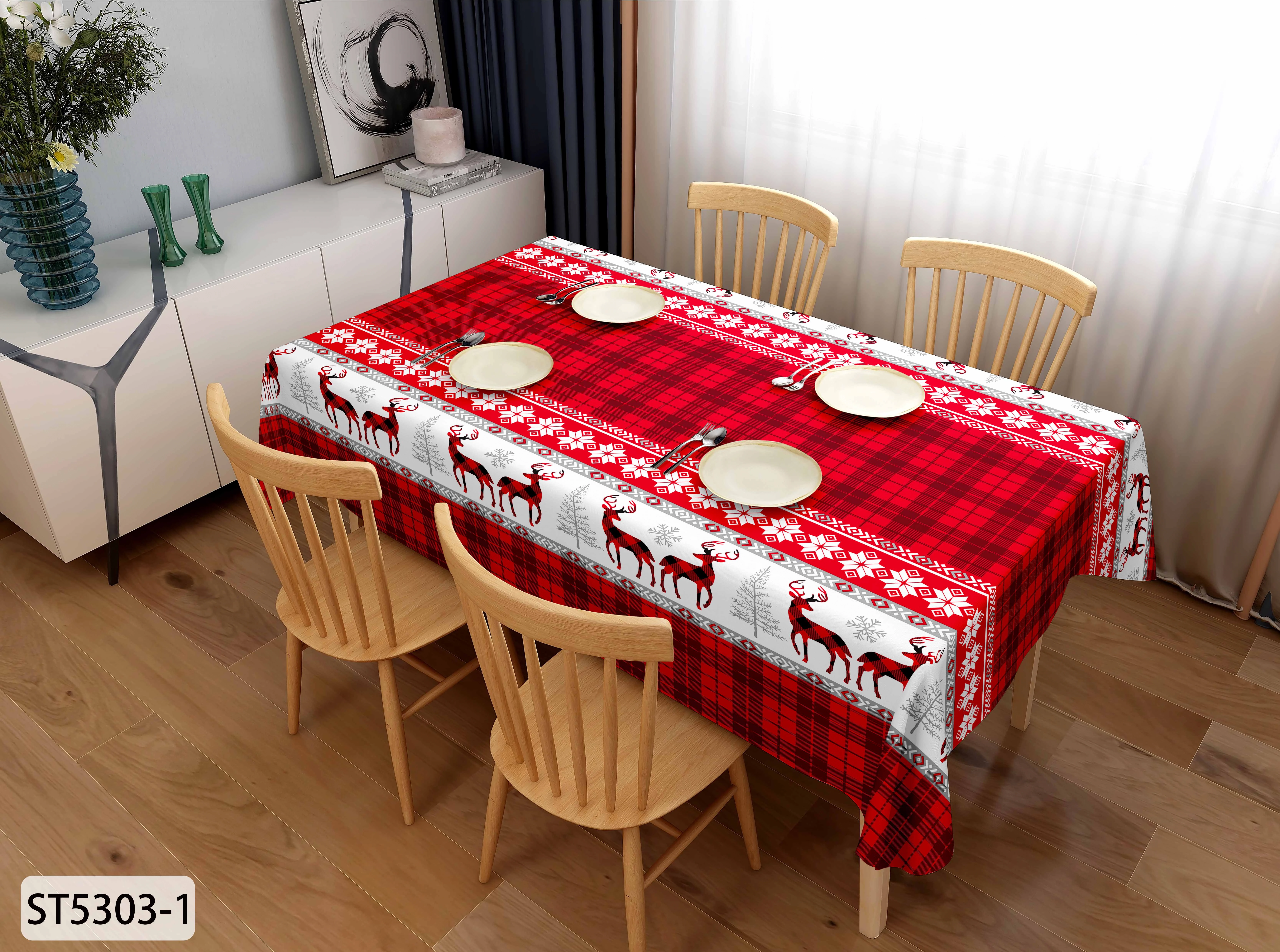 Toalha Mesa Natal Pvc 1,4x1,4m Sm3461 Rio Master