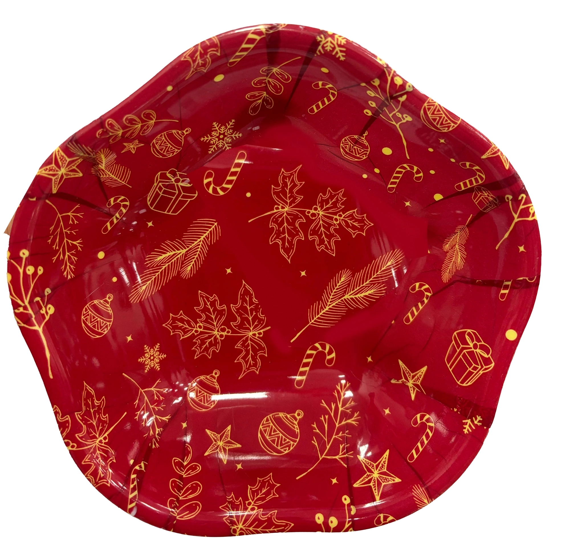 Tigela Plastica Natal Vermelho 15,5x15,5cm Jca3642 Rio Master
