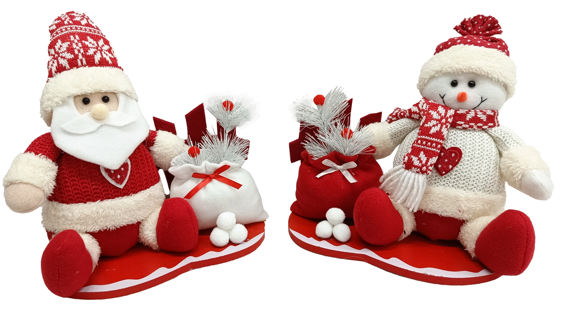 Enfeite Natal Boneco Presente Vermelho 25x28cm Xts3941 Rio Master