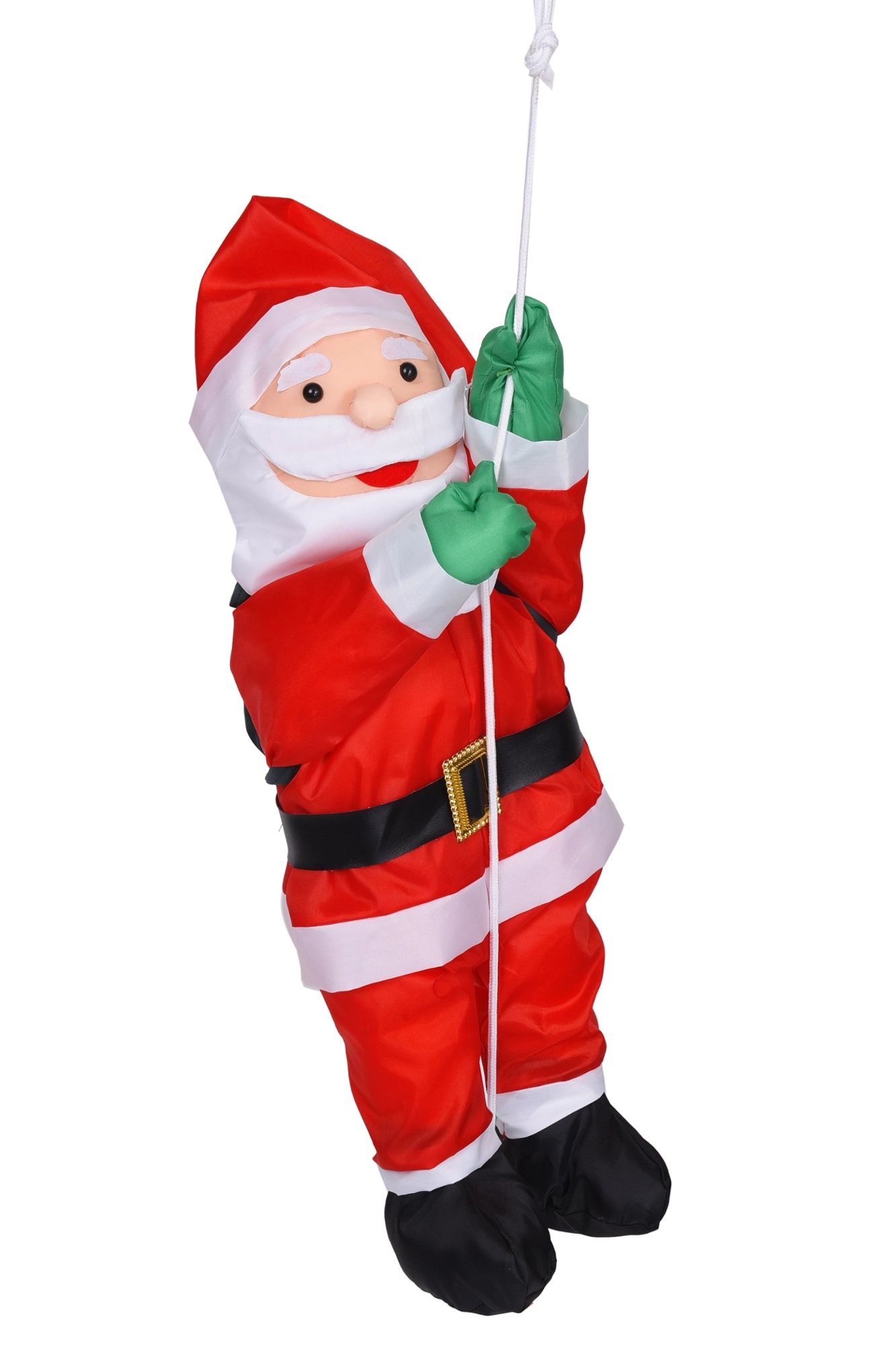 Papai Noel Tecido Pendurar Corda Escalada 60cm Xf4502 Rio Master
