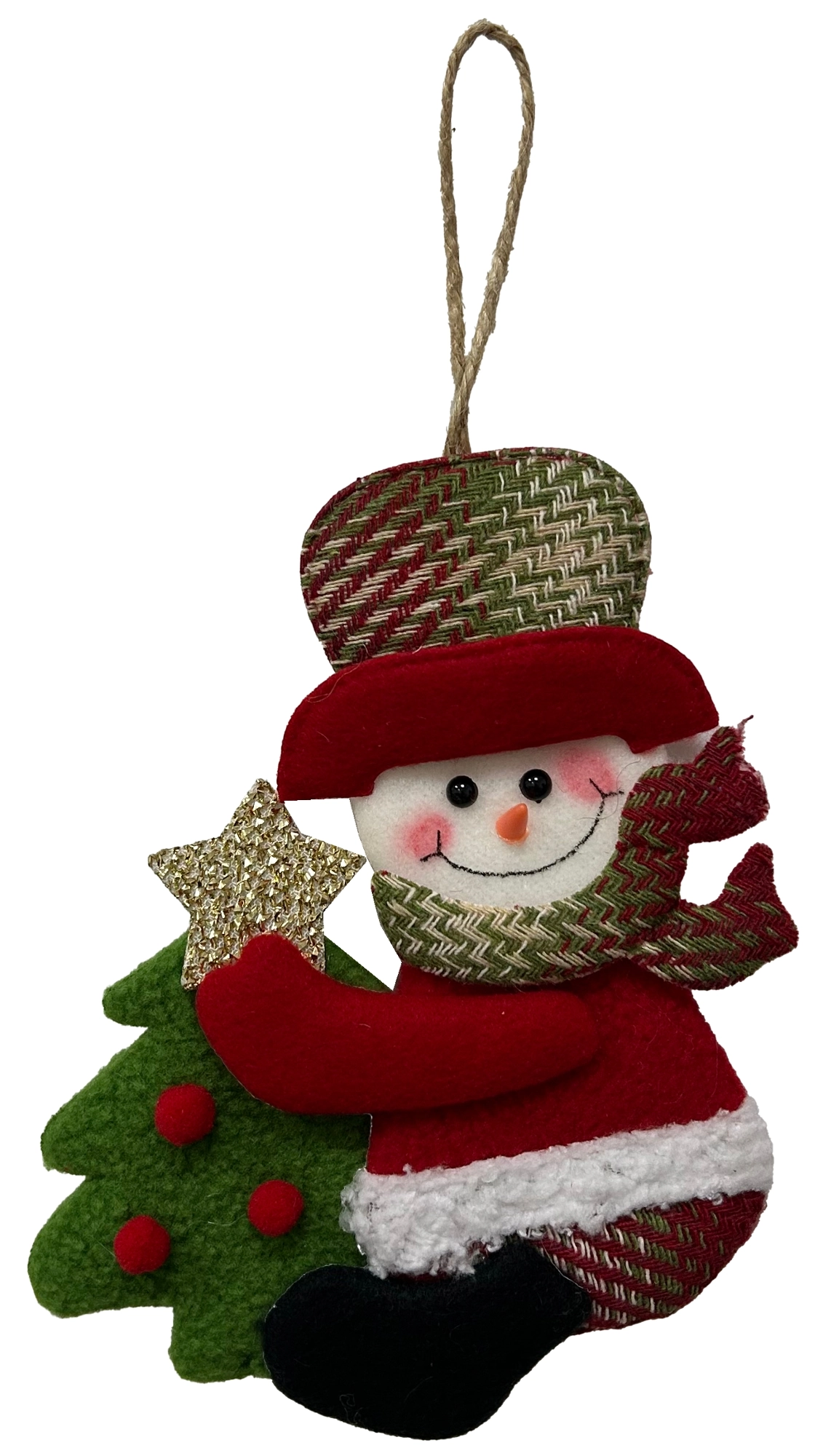 Enfeite Natal Pendurar Boneco Arvore Natal 18x18cm Wfh2996 Rio Master