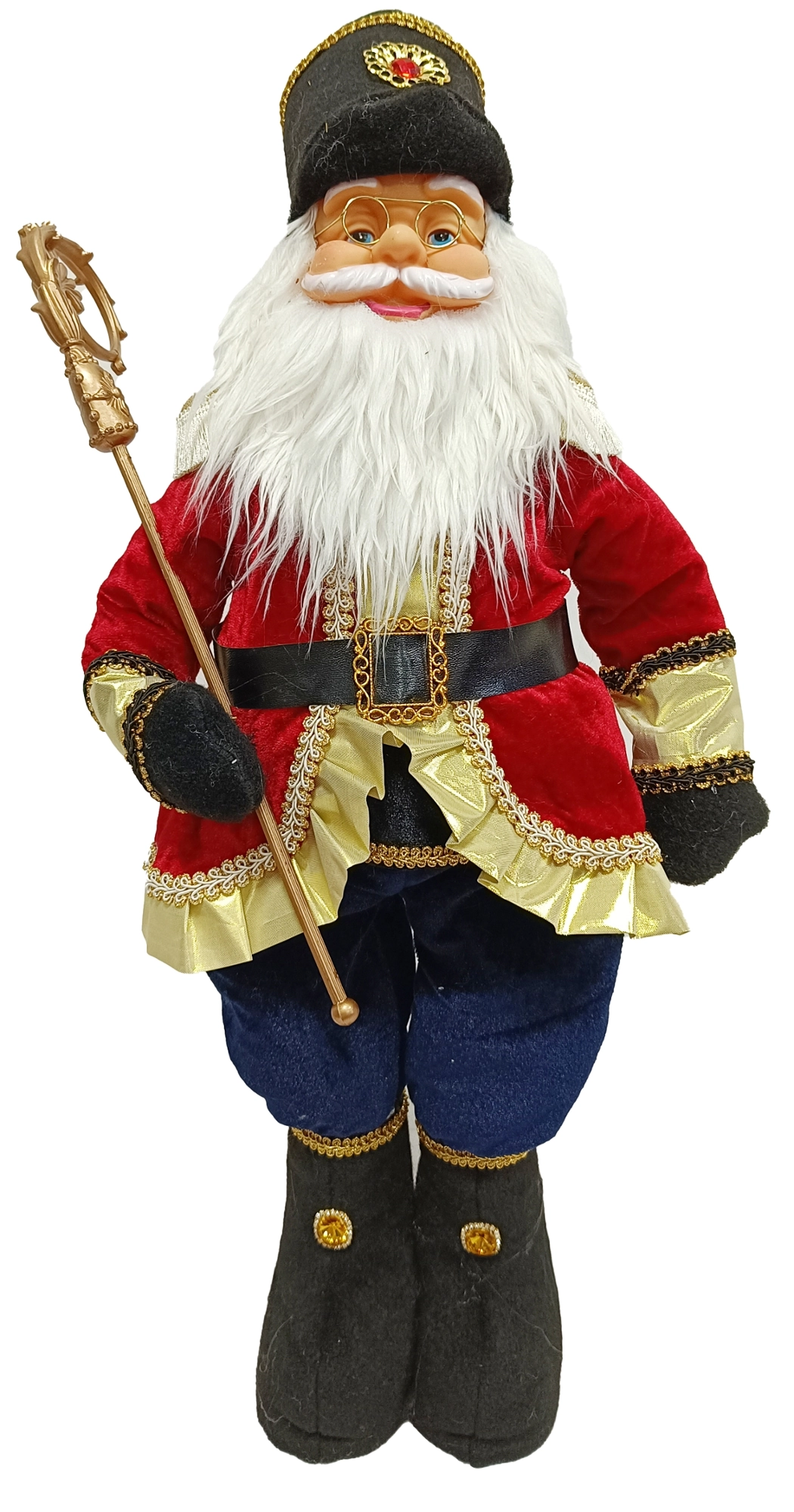 Papai Noel Realeza Vermelho Azul 70cm Xts5200 Rio Master