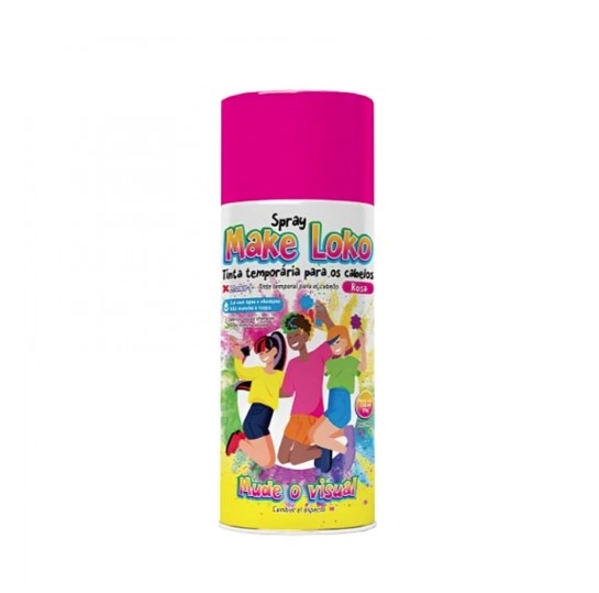 Spray Cabelo Make Loko Rosa 120ml 2873 Make