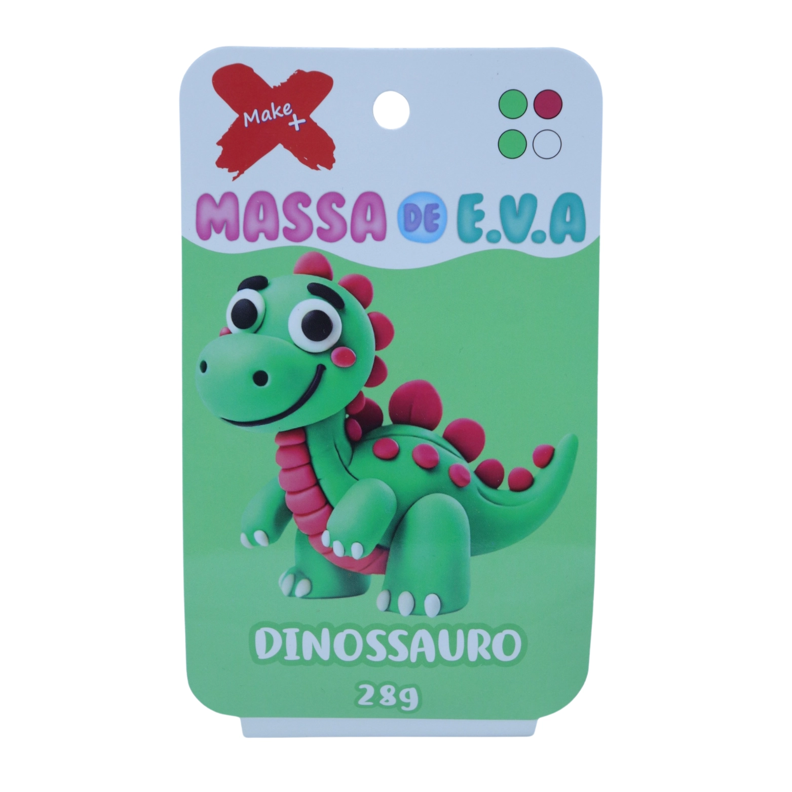 Massa Eva Dinossauro Pote C/4 Cores 28g Make Mais