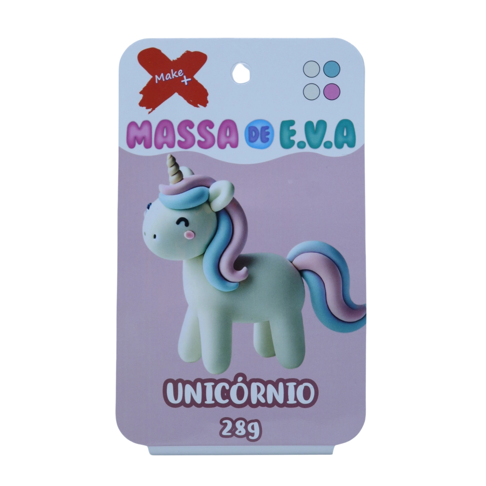 Massa Eva Pote Unicornio C/4 Cores 28g Make Mais