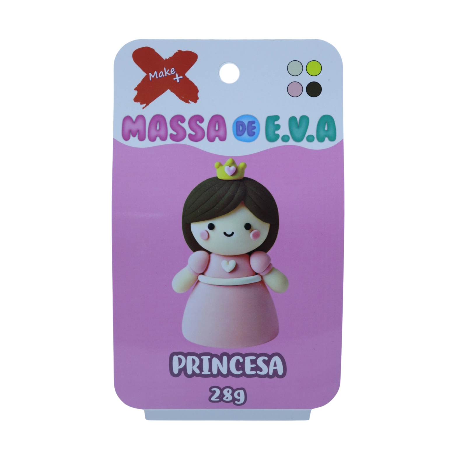 Massa Eva Pote Princesa C/4 Cores 28g Make Mais