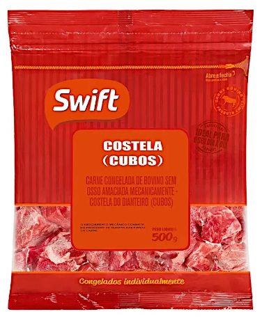 Costela Bov Swift Cubos Mais 500g