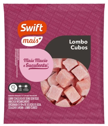 Lombo Suino Swift Cubos Mais 500g