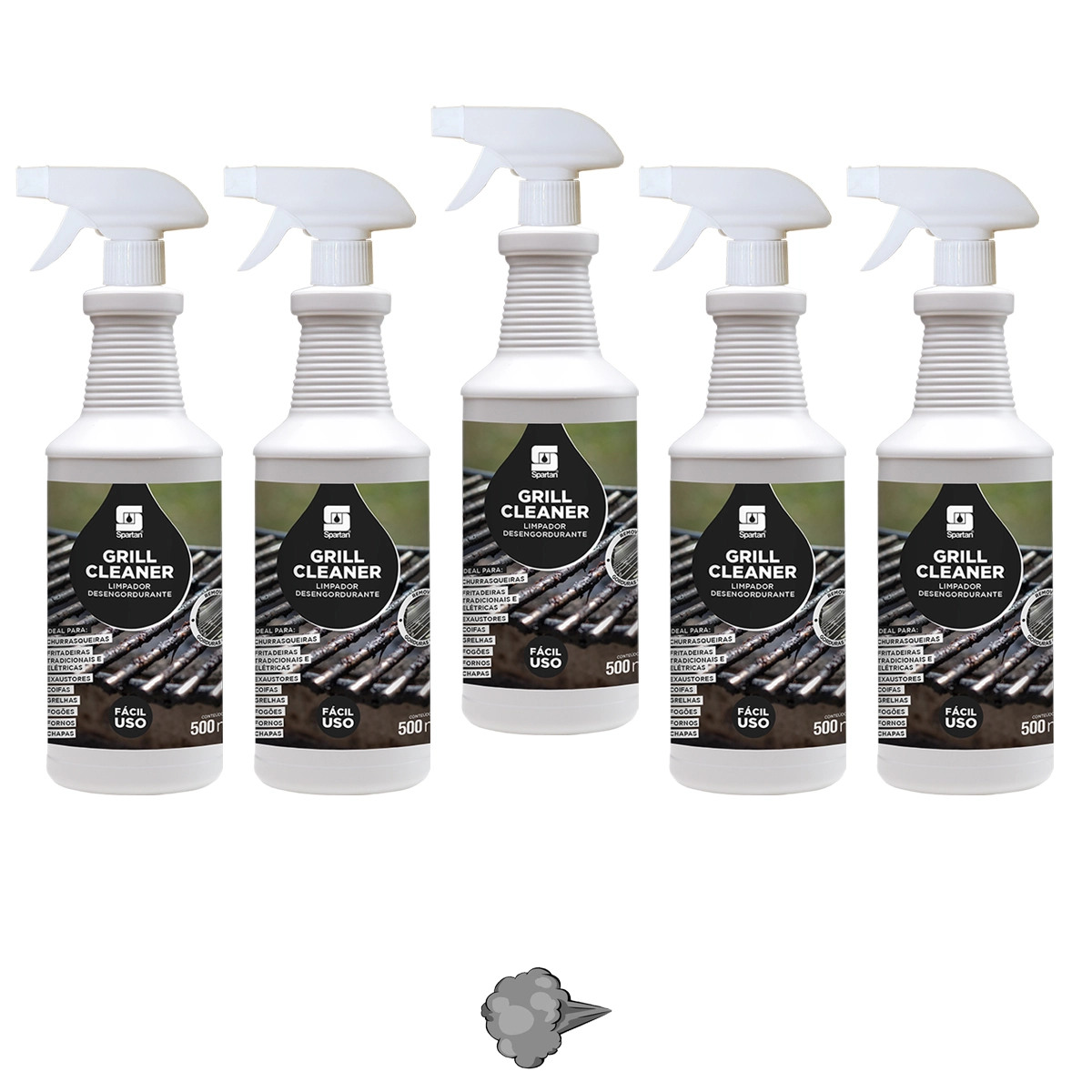 Limpador Desengordurante Grill Cleaner Spartan Grelhas Kit 5