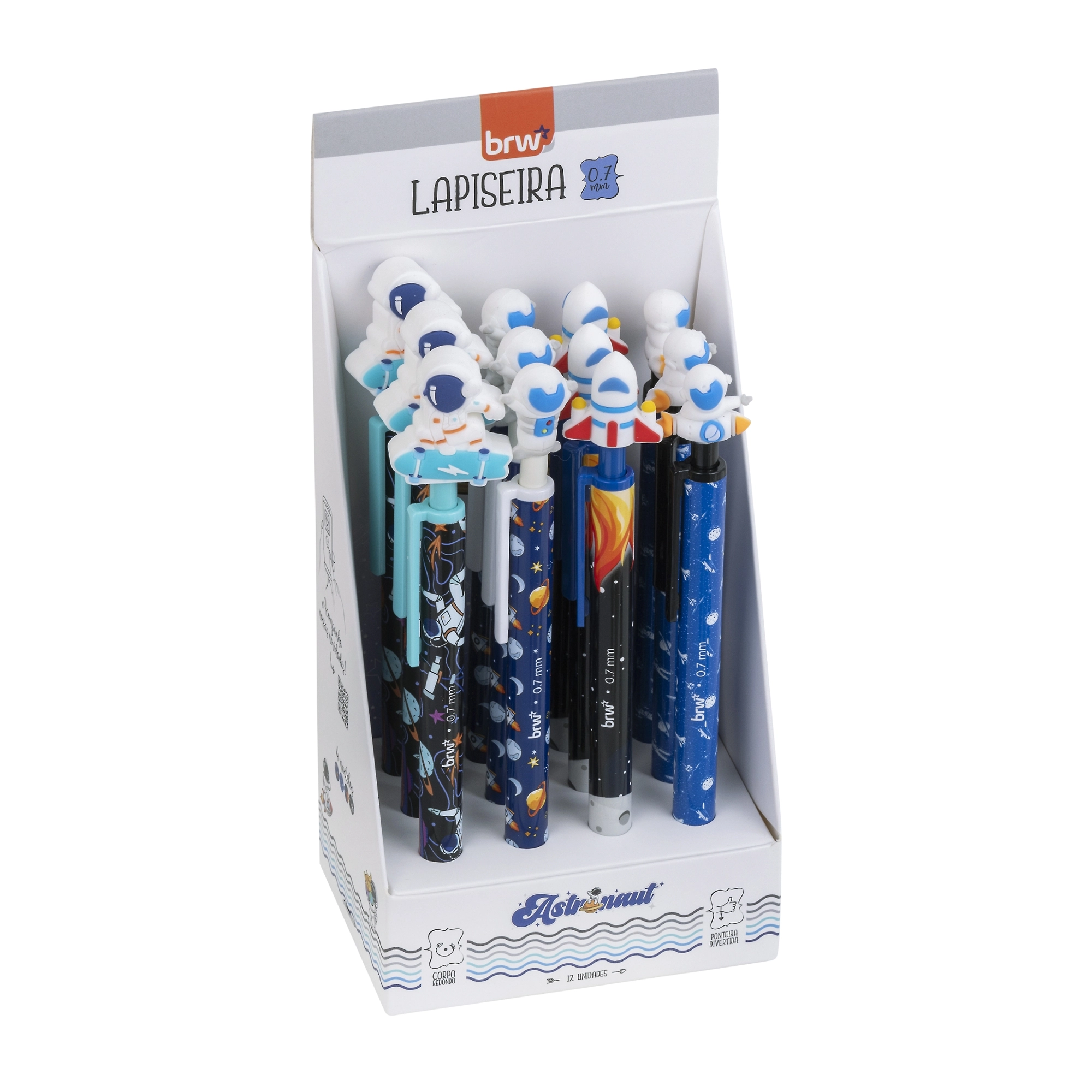 Lp1714 Lapiseira Plastica Divertida 0,7mm Astronaut Display