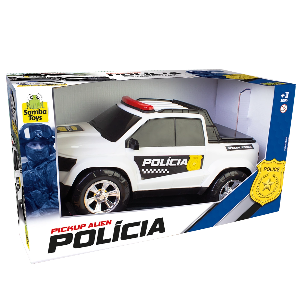 Carro Pick Up Alien Policia 0062 Samba