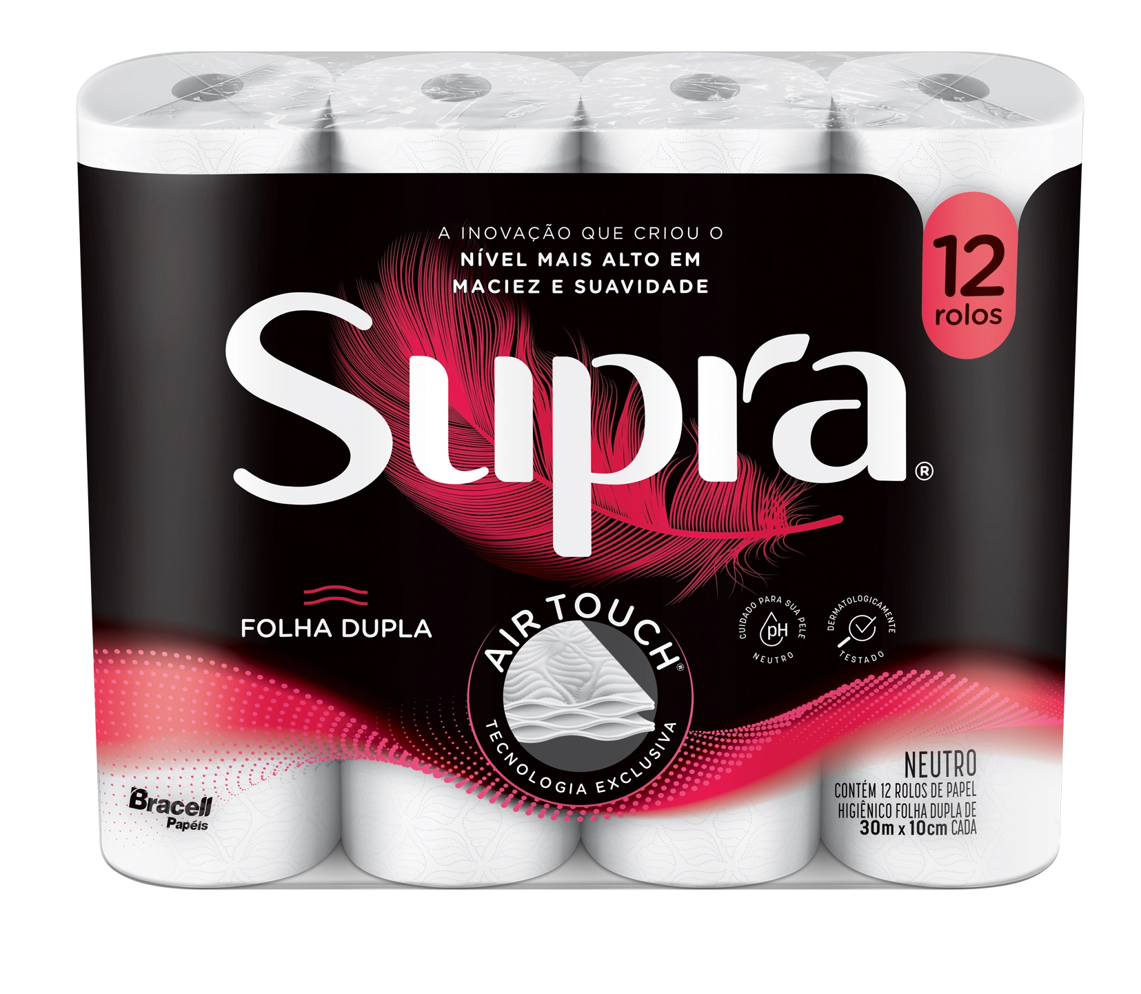 Papel Hig. Supra F.d. 30m C/12 Rolos