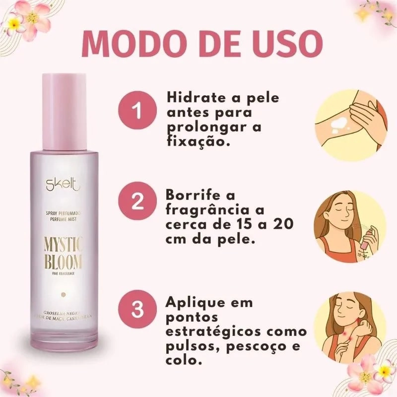 Spray Perfumado 100ml Mist Mystic Bloom Skelt
