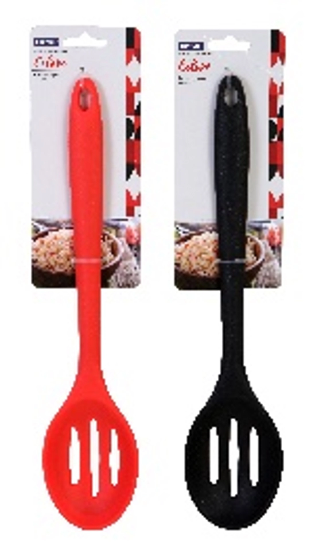 Colher Vazada Silicone Colore Vm Pt 27.5cm A11399 Euroquadros