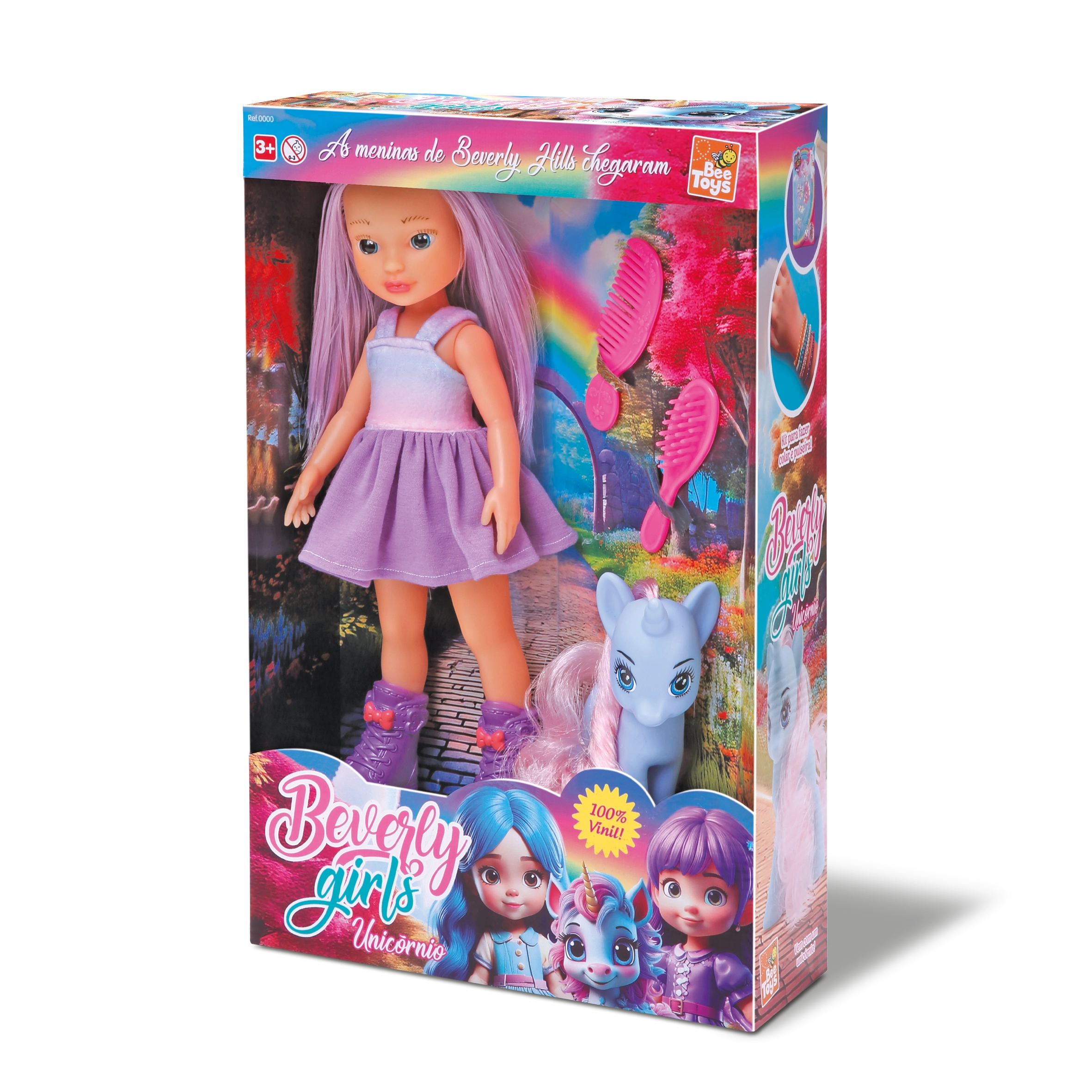 Boneca Beverly Girls Unicornio 1035 Bee Toys