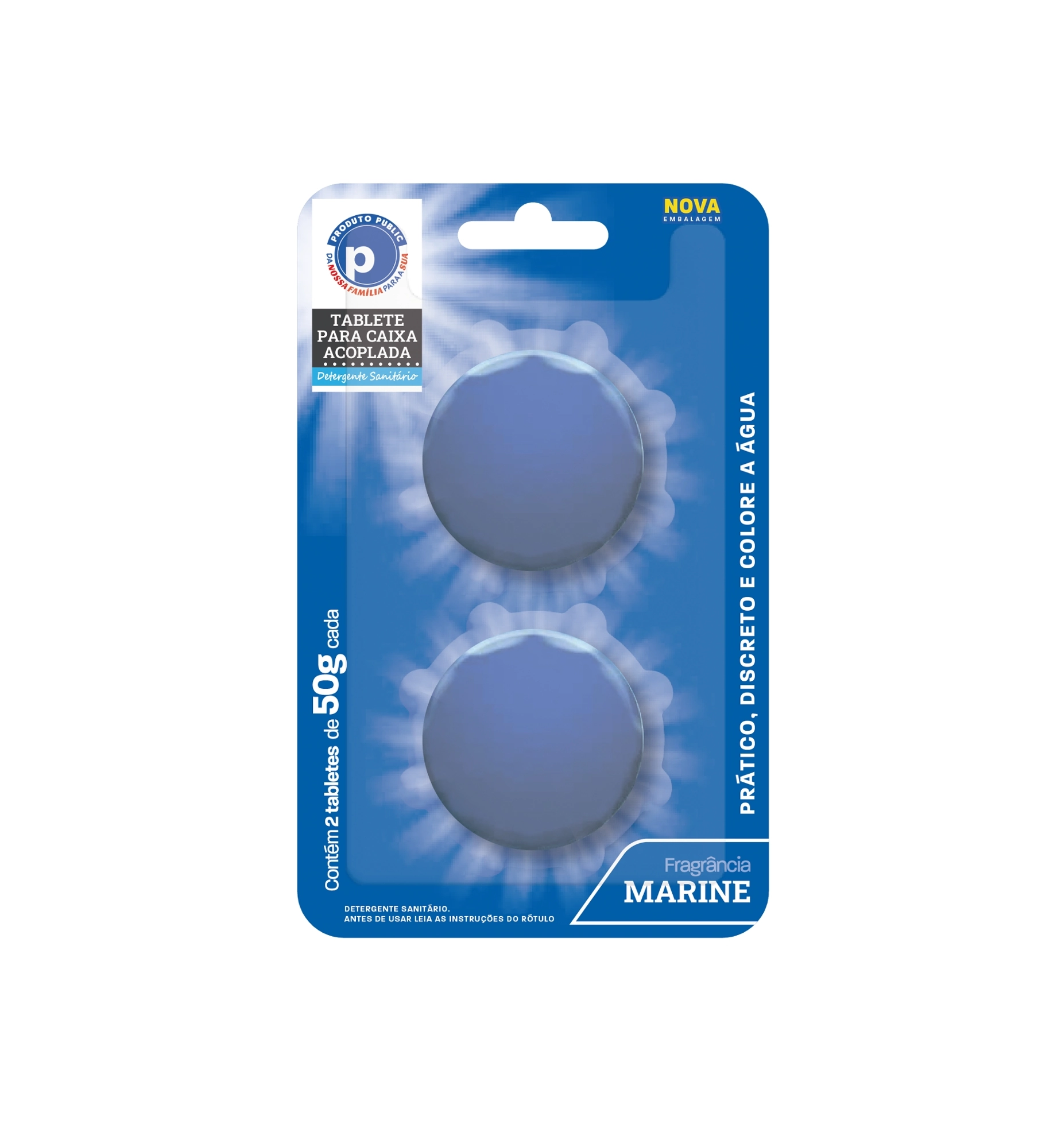 Tablete P/ Caixa Acoplada Public 50g Marine C/ 2 Und