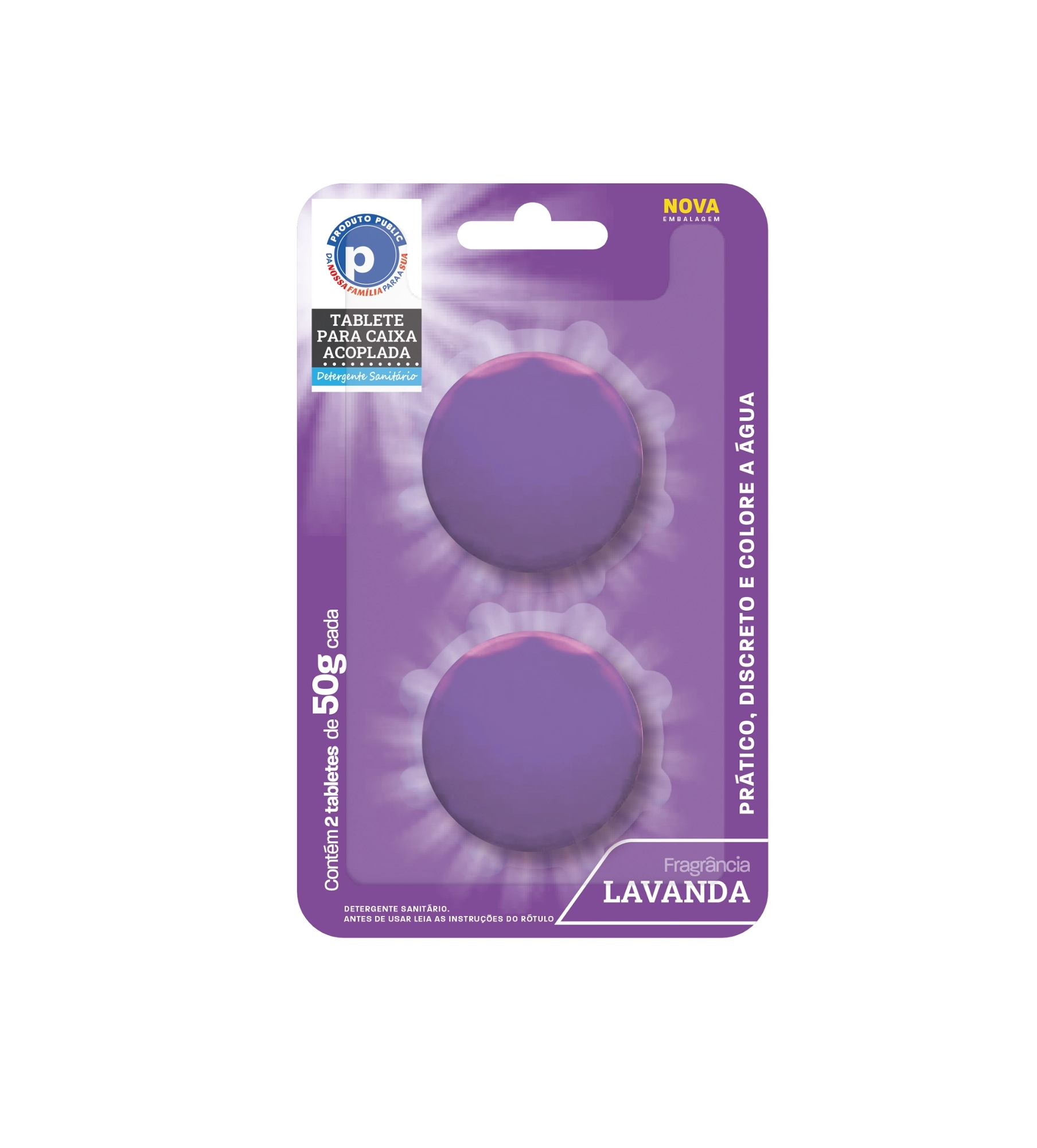 Tablete P/ Caixa Acoplada Public 50g Lavanda C/ 2 Und