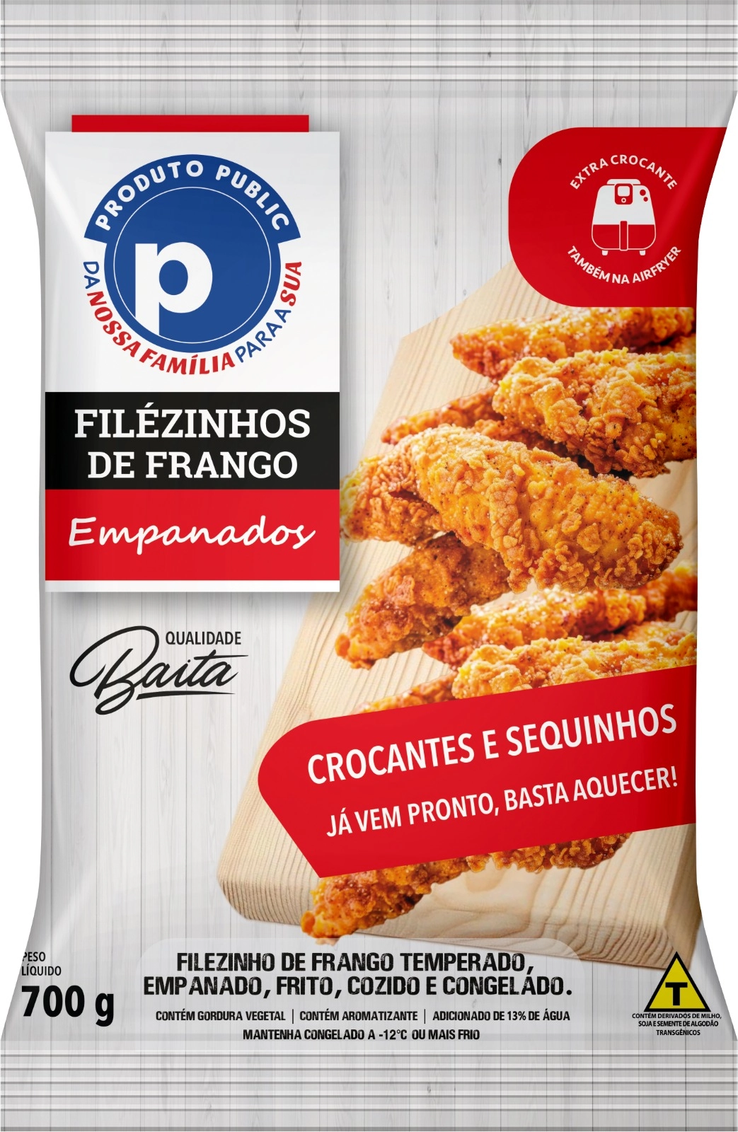Filezinhos De Frango Empanados Public 700g