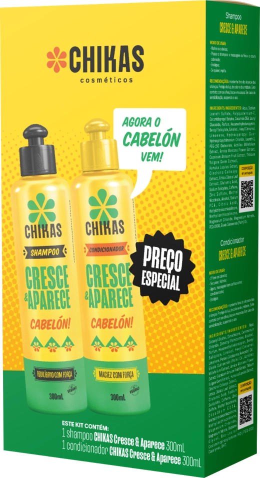 Kit Chikas 600ml Cresce Aparece