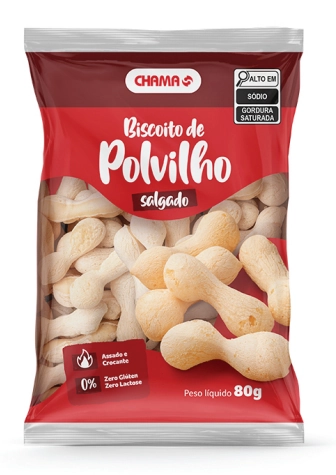 Bisc Polvilho Chama Salgado 80g