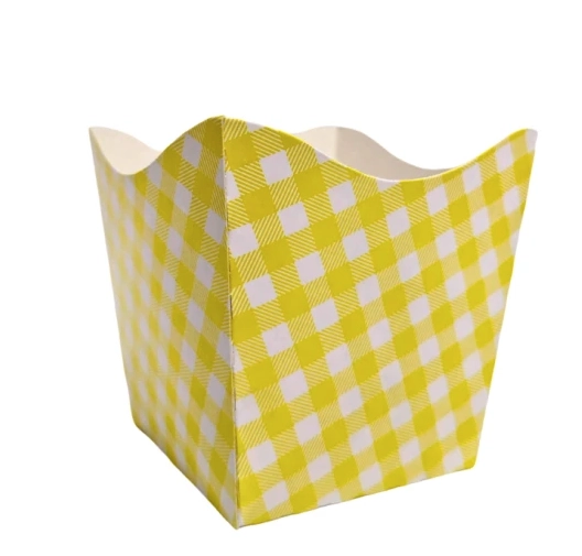 Cachepo Peq Xadrez Amarelo C/10un Nc Toys