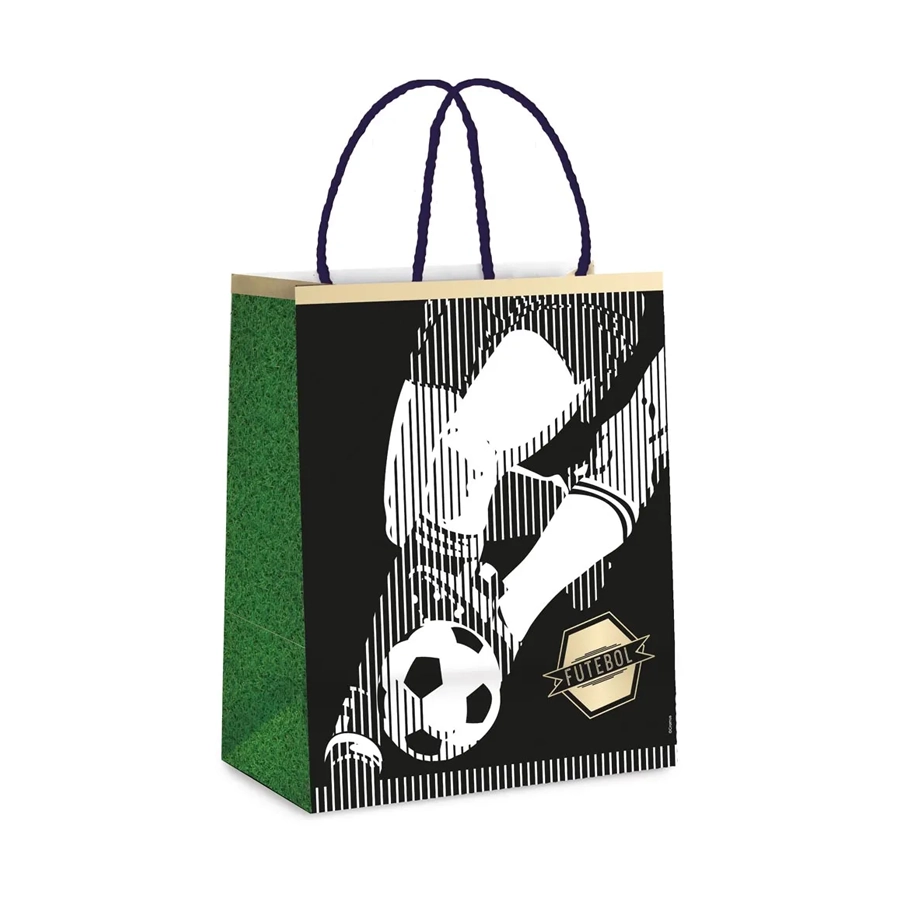 Sacola Papel Futebol G 32x26,5x13cm 14001811 Cromus
