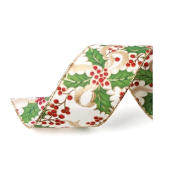 Fita Natal Azevinho Verm/vde 6,3x914cm Ref.1750709