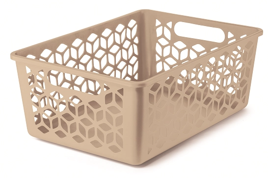 Cesto Organizador G Capuccino Solido Plastico Uz361 Cap Uz Plastic