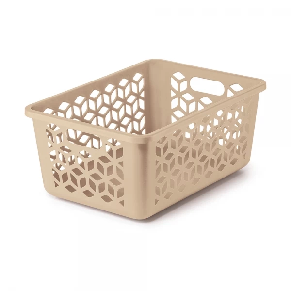 Cesto Organizador M Capuccino Solido Plastico Uz360 Cap Uz Plastic
