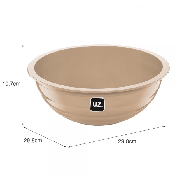 Saladeiras Gomadas 4l Capuccino Solido De Plastico